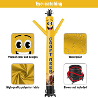 6 10 15 20FT Tall Craft Beer Waving Inflatable Tube Man(Blower Not Included) - goodeny