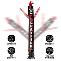 6 10 15 20FT Tall Crayfish Waving Inflatable Tube Man(Blower Not Included) - goodeny