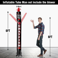 6 10 15 20FT Tall Crayfish Waving Inflatable Tube Man(Blower Not Included) - goodeny