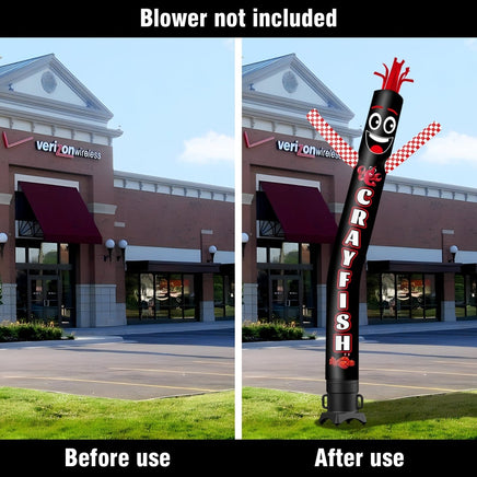 6 10 15 20FT Tall Crayfish Waving Inflatable Tube Man(Blower Not Included) - goodeny