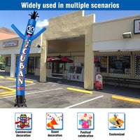 6 10 15 20FT Tall Cuban Food Waving Inflatable Tube Man(Blower Not Included) - goodeny
