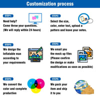 6 10 15 20FT Tall Cuban Food Waving Inflatable Tube Man(Blower Not Included) - goodeny