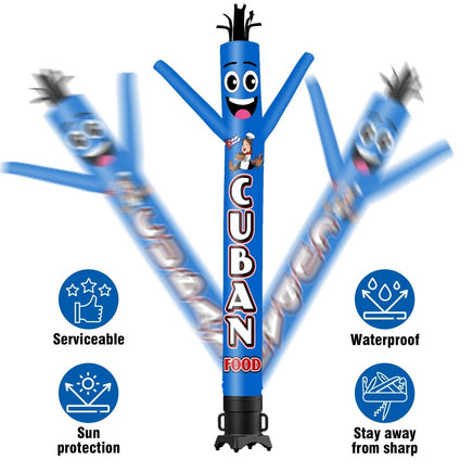 6 10 15 20FT Tall Cuban Food Waving Inflatable Tube Man(Blower Not Included) - goodeny