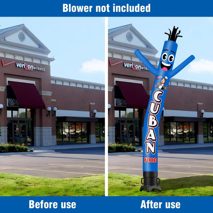 6 10 15 20FT Tall Cuban Food Waving Inflatable Tube Man(Blower Not Included) - goodeny