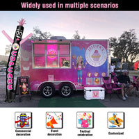 6 10 15 20FT Tall Cup Cake Black Waving Inflatable Tube Man(Blower Not Included) - goodeny