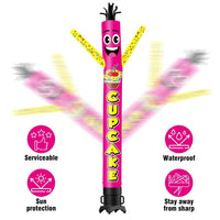 6 10 15 20FT Tall Cup Cake Rose Waving Inflatable Tube Man(Blower Not Included) - goodeny