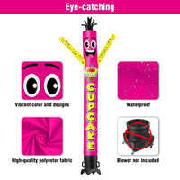 6 10 15 20FT Tall Cup Cake Rose Waving Inflatable Tube Man(Blower Not Included) - goodeny