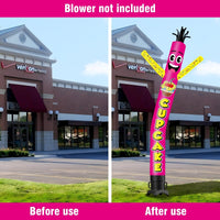 6 10 15 20FT Tall Cup Cake Rose Waving Inflatable Tube Man(Blower Not Included) - goodeny