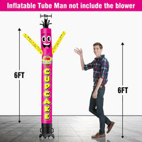 6 10 15 20FT Tall Cup Cake Rose Waving Inflatable Tube Man(Blower Not Included) - goodeny