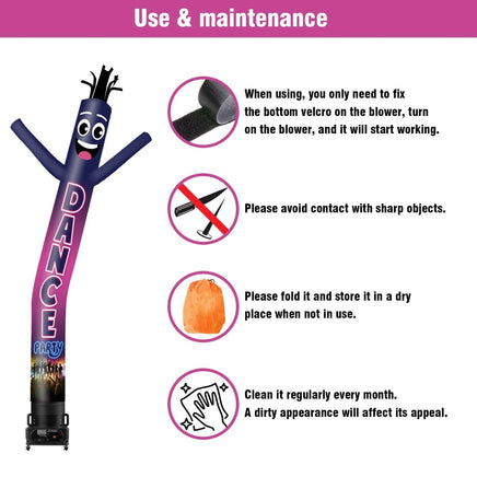 6 10 15 20FT Tall Dance Party Waving Inflatable Tube Man(Blower Not Included) - goodeny