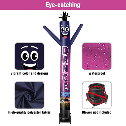 6 10 15 20FT Tall Dance Party Waving Inflatable Tube Man(Blower Not Included) - goodeny
