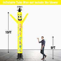 6 10 15 20FT Tall Day Care Waving Inflatable Tube Man(Blower Not Included) - goodeny