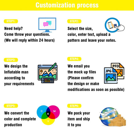 6 10 15 20FT Tall Day Care Waving Inflatable Tube Man(Blower Not Included) - goodeny