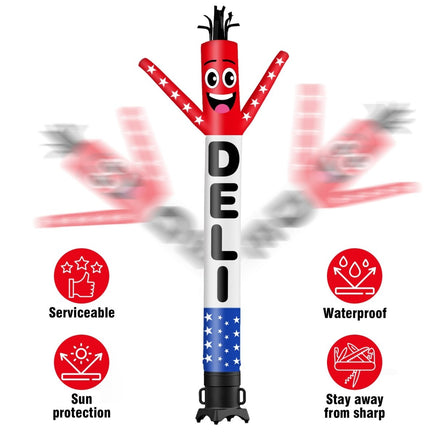 6 10 15 20FT Tall Deli Waving Inflatable Tube Man(Blower Not Included) - goodeny