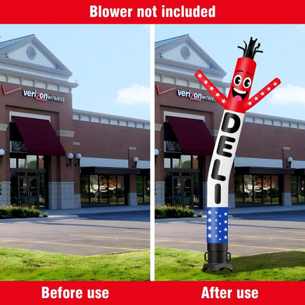 6 10 15 20FT Tall Deli Waving Inflatable Tube Man(Blower Not Included) - goodeny
