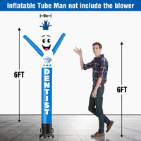6 10 15 20FT Tall Dentist Waving Inflatable Tube Man(Blower Not Included) - goodeny