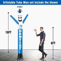 6 10 15 20FT Tall Dentist Waving Inflatable Tube Man(Blower Not Included) - goodeny