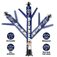 6 10 15 20FT Tall Dinner Special Waving Inflatable Tube Man(Blower Not Included) - goodeny