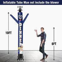 6 10 15 20FT Tall Dinner Special Waving Inflatable Tube Man(Blower Not Included) - goodeny