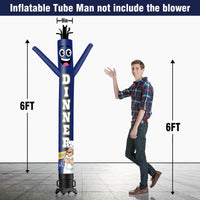 6 10 15 20FT Tall Dinner Special Waving Inflatable Tube Man(Blower Not Included) - goodeny