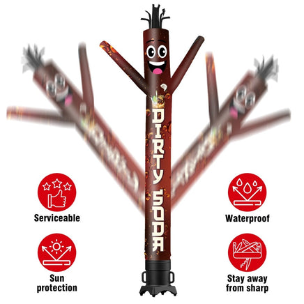 6 10 15 20FT Tall Dirty Soda Waving Inflatable Tube Man(Blower Not Included) - goodeny