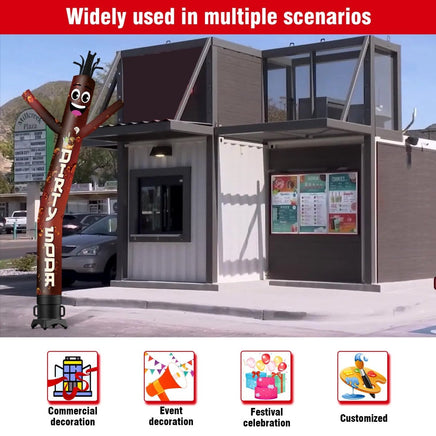 6 10 15 20FT Tall Dirty Soda Waving Inflatable Tube Man(Blower Not Included) - goodeny