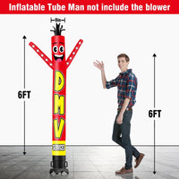 6 10 15 20FT Tall DMV Service Waving Inflatable Tube Man(Blower Not Included) - goodeny