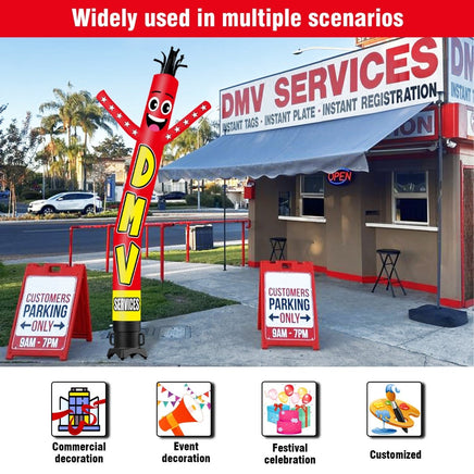 6 10 15 20FT Tall DMV Service Waving Inflatable Tube Man(Blower Not Included) - goodeny