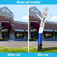 6 10 15 20FT Tall Doctor Waving Inflatable Tube Man(Blower Not Included) - goodeny