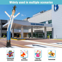 6 10 15 20FT Tall Doctor Waving Inflatable Tube Man(Blower Not Included) - goodeny