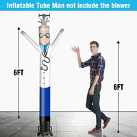 6 10 15 20FT Tall Doctor Waving Inflatable Tube Man(Blower Not Included) - goodeny