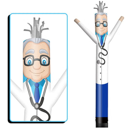 6 10 15 20FT Tall Doctor Waving Inflatable Tube Man(Blower Not Included) - goodeny