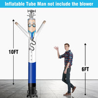 6 10 15 20FT Tall Doctor Waving Inflatable Tube Man(Blower Not Included) - goodeny