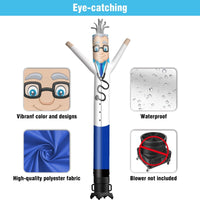 6 10 15 20FT Tall Doctor Waving Inflatable Tube Man(Blower Not Included) - goodeny