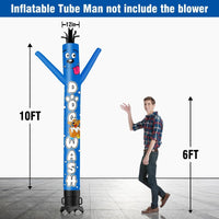6 10 15 20FT Tall Dog Wash Waving Inflatable Tube Man(Blower Not Included) - goodeny