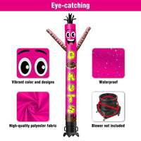 6 10 15 20FT Tall Donuts Waving Inflatable Tube Man(Blower Not Included) - goodeny