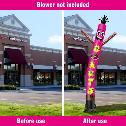 6 10 15 20FT Tall Donuts Waving Inflatable Tube Man(Blower Not Included) - goodeny