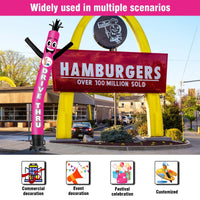 6 10 15 20FT Tall DRIVE THRU Waving Inflatable Tube Man(Blower Not Included) - goodeny