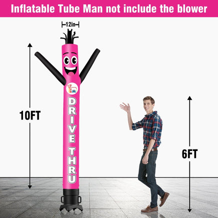 6 10 15 20FT Tall DRIVE THRU Waving Inflatable Tube Man(Blower Not Included) - goodeny