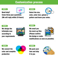 6 10 15 20FT Tall Dry Cleaners Waving Inflatable Tube Man(Blower Not Included) - goodeny