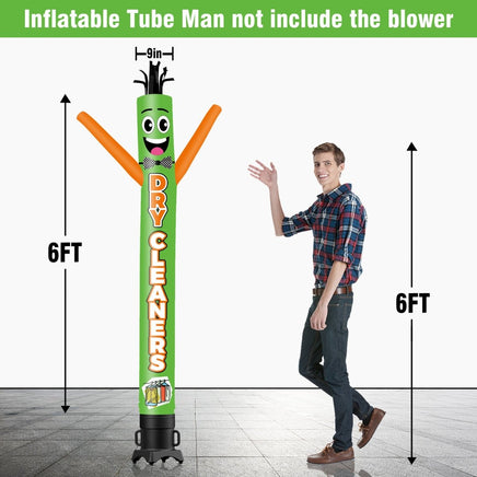 6 10 15 20FT Tall Dry Cleaners Waving Inflatable Tube Man(Blower Not Included) - goodeny
