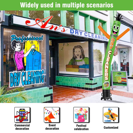 6 10 15 20FT Tall Dry Cleaners Waving Inflatable Tube Man(Blower Not Included) - goodeny