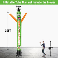 6 10 15 20FT Tall Dry Cleaners Waving Inflatable Tube Man(Blower Not Included) - goodeny