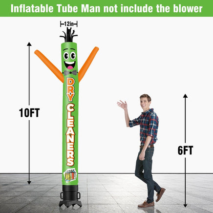 6 10 15 20FT Tall Dry Cleaners Waving Inflatable Tube Man(Blower Not Included) - goodeny
