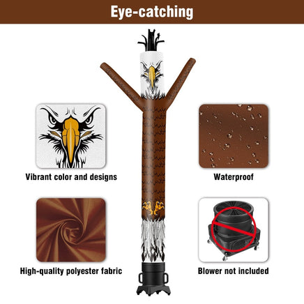 6 10 15 20FT Tall Eagle Waving Inflatable Tube Man(Blower Not Included) - goodeny