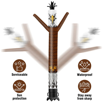 6 10 15 20FT Tall Eagle Waving Inflatable Tube Man(Blower Not Included) - goodeny