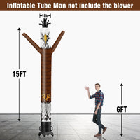 6 10 15 20FT Tall Eagle Waving Inflatable Tube Man(Blower Not Included) - goodeny