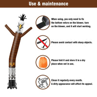 6 10 15 20FT Tall Eagle Waving Inflatable Tube Man(Blower Not Included) - goodeny