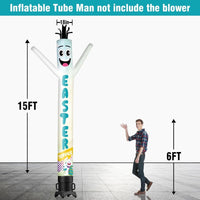 6 10 15 20FT Tall Easter Service Waving Inflatable Tube Man(Blower Not Included) - goodeny