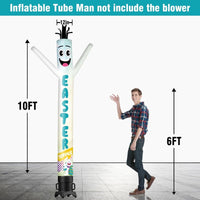 6 10 15 20FT Tall Easter Service Waving Inflatable Tube Man(Blower Not Included) - goodeny